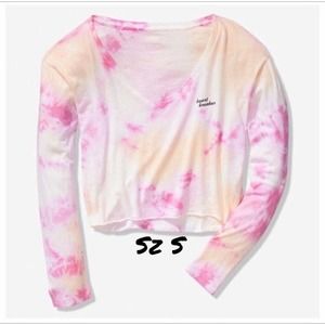 NWT VS PINK Tie Dye Crop Tee